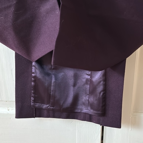 Ted Baker London Eggplant Purple Wool Stretch Pencil Skirt Size 3 Size US 8 - Picture 8 of 17